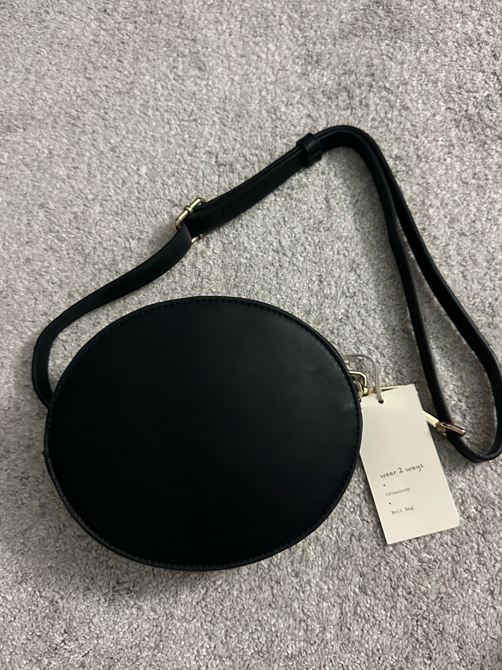 Classic Black Oval Belt & Crossbody Bag - A New Day - new with tags